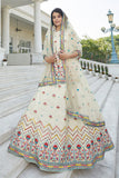 beige lehenga choli