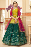 green lehenga