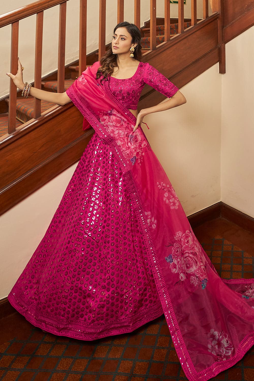 Rani Pink Designer Bridal Lehenga Choli Set | Lehenga choli, Designer  bridal lehenga choli, Raw silk lehenga