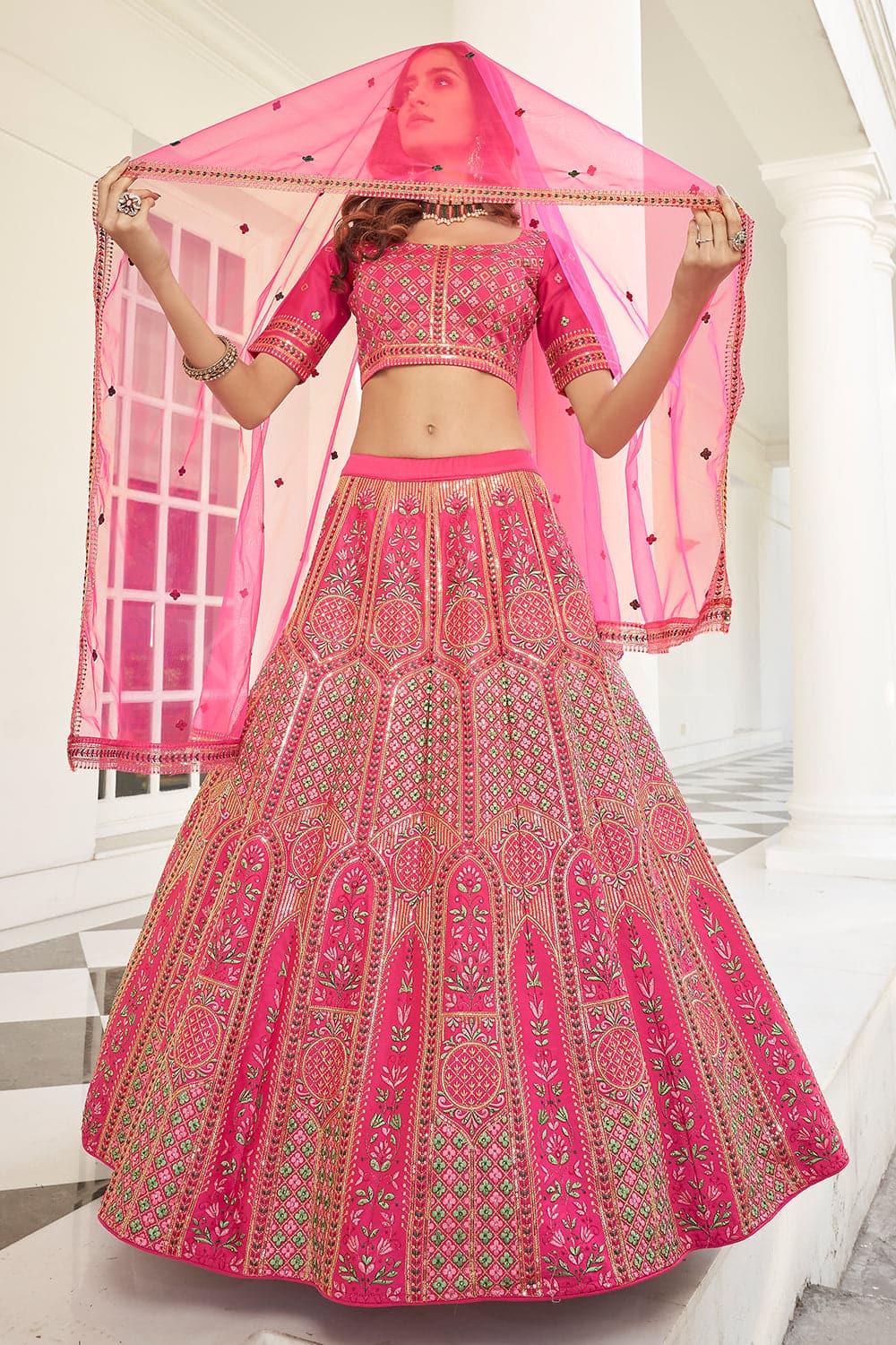Buy WARTHY ENT Women Pink Lehenga Choli Set Online at Best Prices in India  - JioMart.
