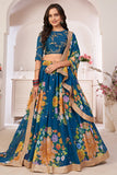 blue lehenga choli