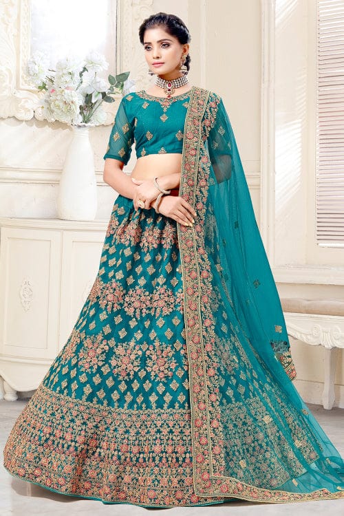 blue lehenga choli