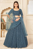 blue lehenga choli