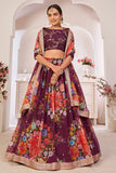 purple lehenga choli