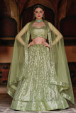 green lehenga choli