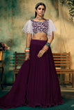 purple lehenga