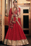 red lehenga choli