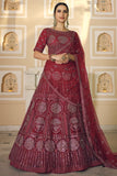 red lehenga choli