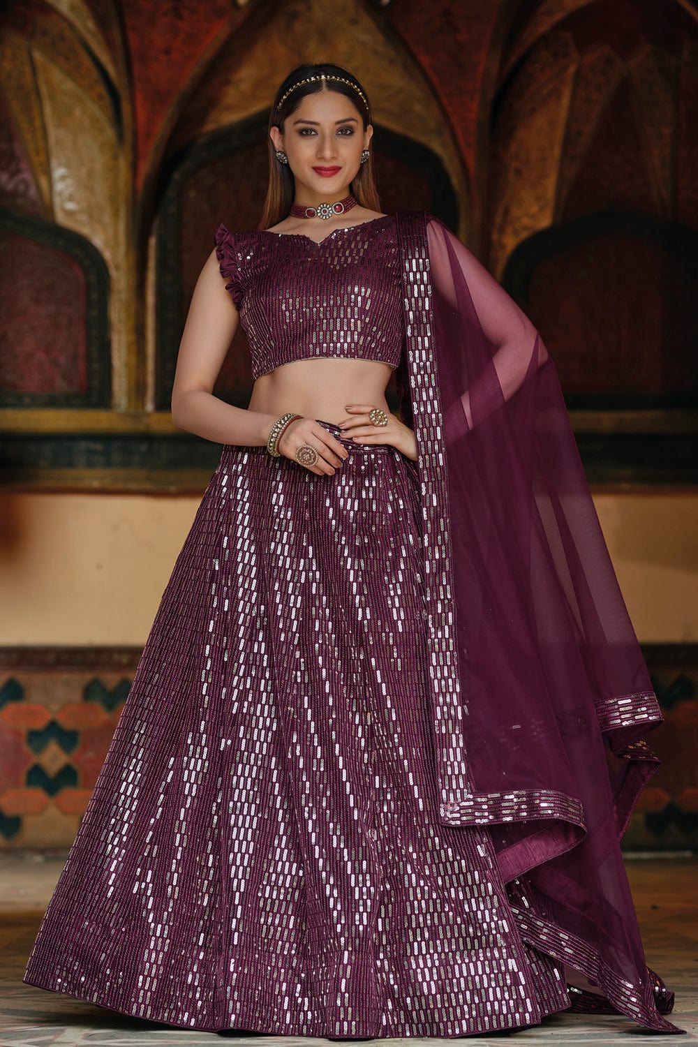 Sari Lehenga-style saree Fathima Collection Pink Dress, dress transparent  background PNG clipart | HiClipart