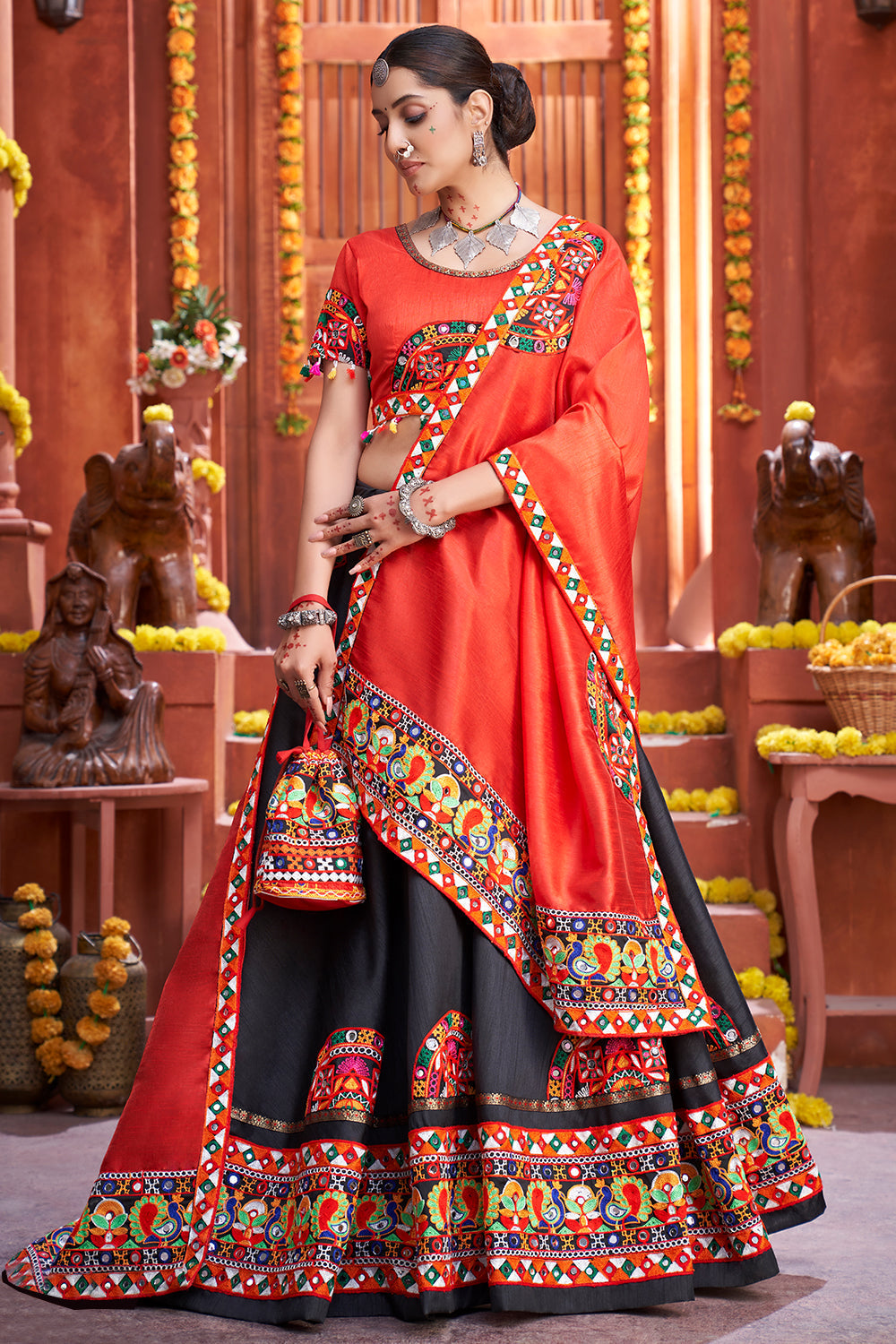 red  lehenga choli