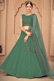 green lehenga choli