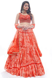 orange lehenga choli