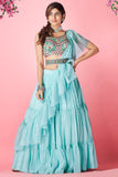 blue lehenga choli