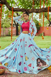 blue lehenga choli