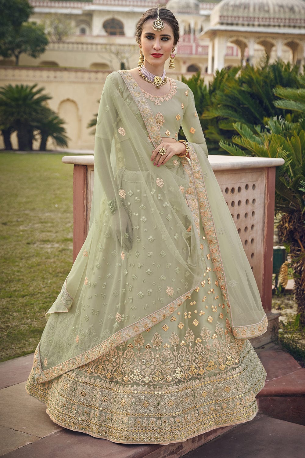 Green Bridal Lehenga - Buy Green Bridal Lehenga Online Starting at Just  ₹287 | Meesho