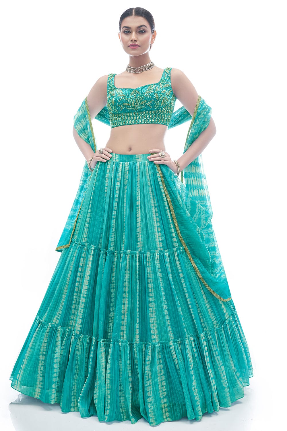 blue lehenga choli