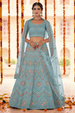 blue lehenga choli