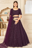 purple lehenga choli