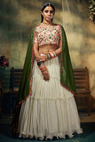 white lehenga