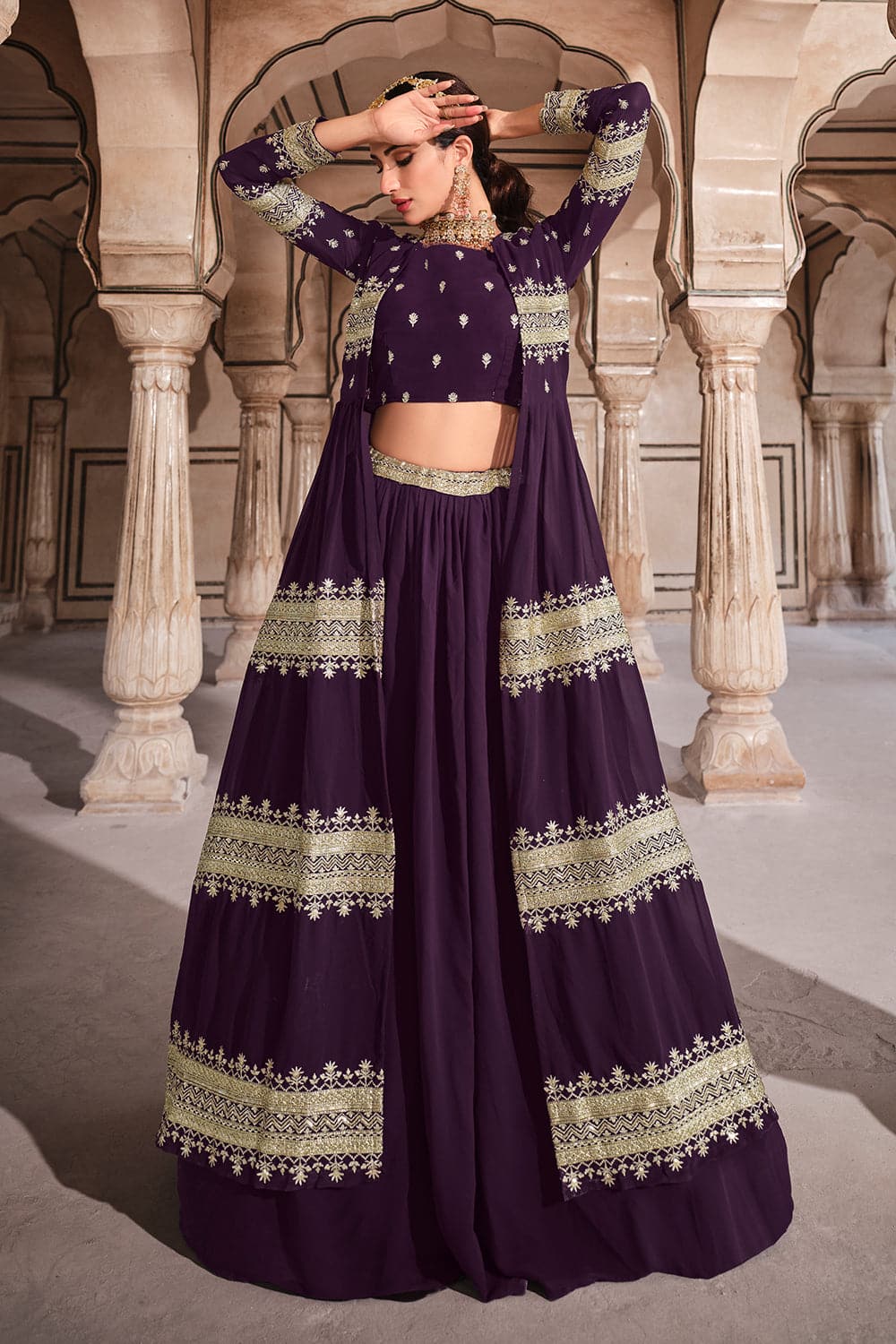 purple lehenga choli