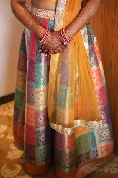 Navratri outfit from old saree/saree convert designer lehenga/designer  blouse cutting and stitching - YouTube