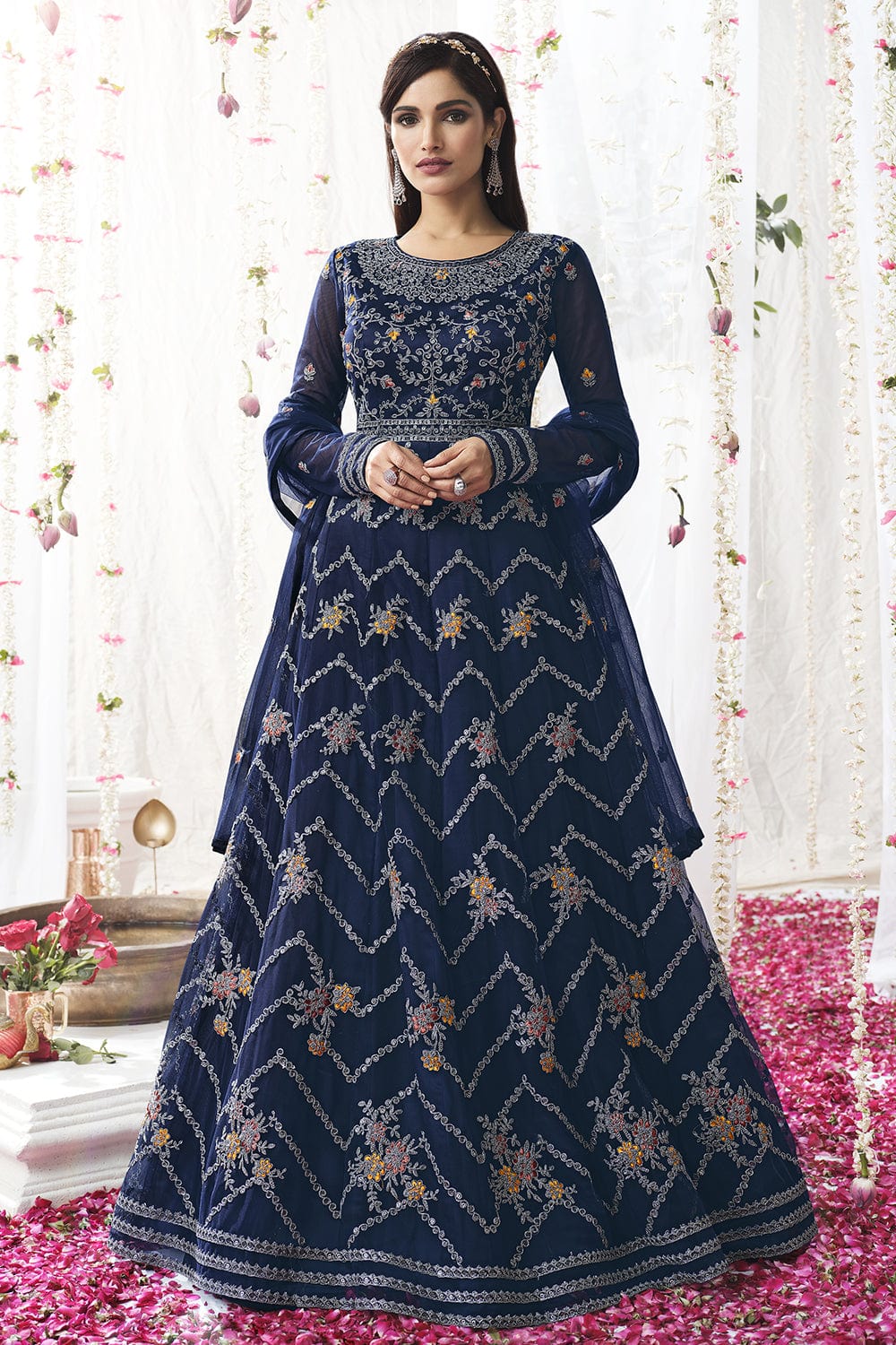 blue lehenga