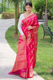 pink leheriya saree