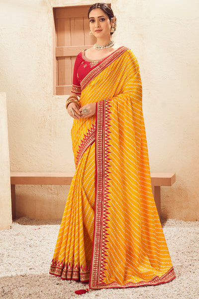 The Colors of Joy: Symbolism in Rajasthani Leheriya Sarees :  u/theindianethnicco