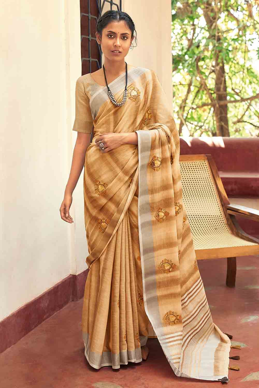 linen sarees