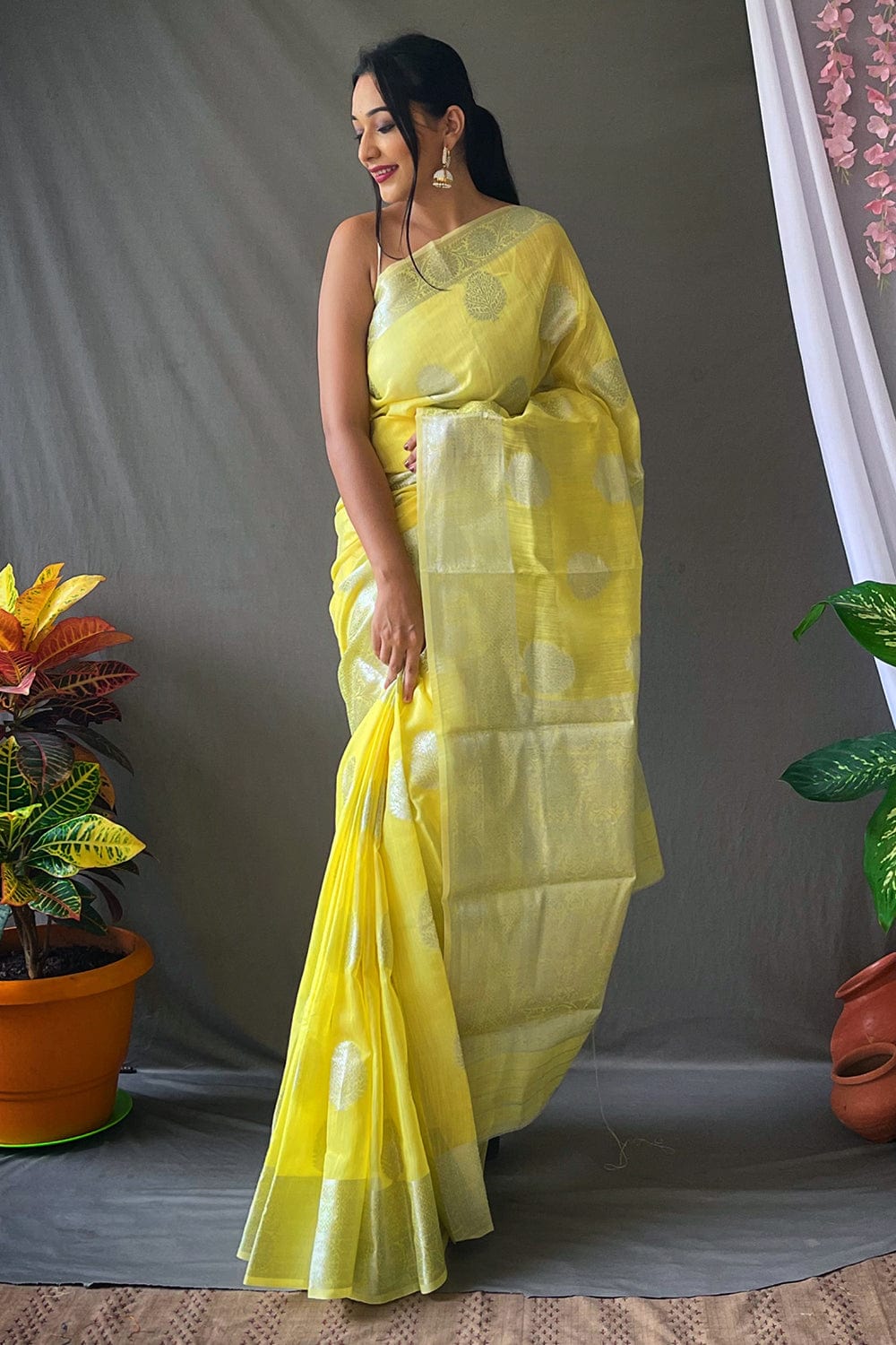 Modern classic hot dark yellow saree for parties | Yellow bridesmaid  dresses, Yellow wedding dress, Colored wedding dresses