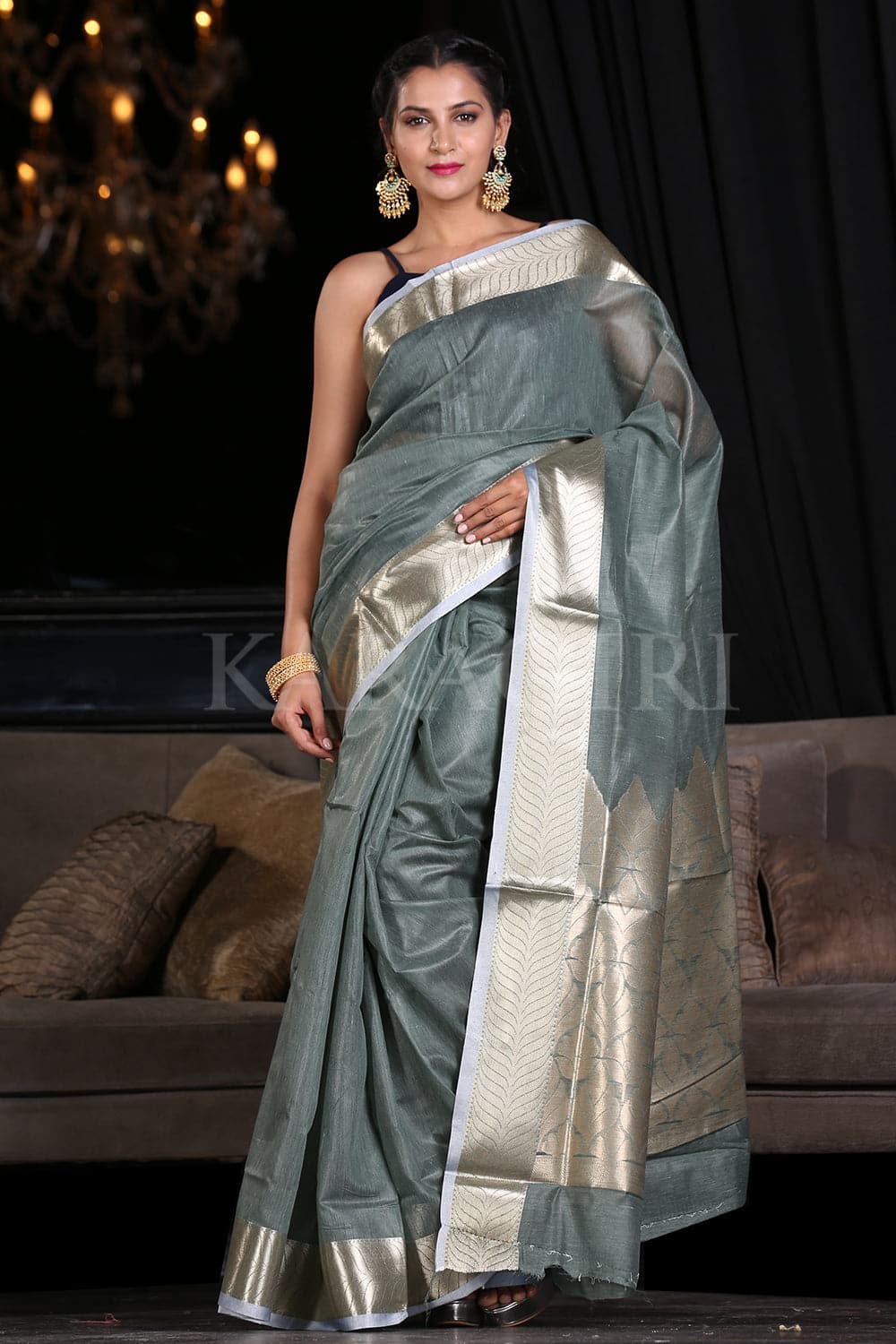 grey saree