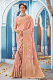 Linen Saree Flamingo Pink Linen Saree saree online