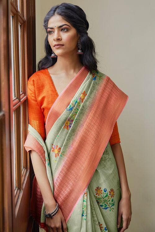 linen saree online