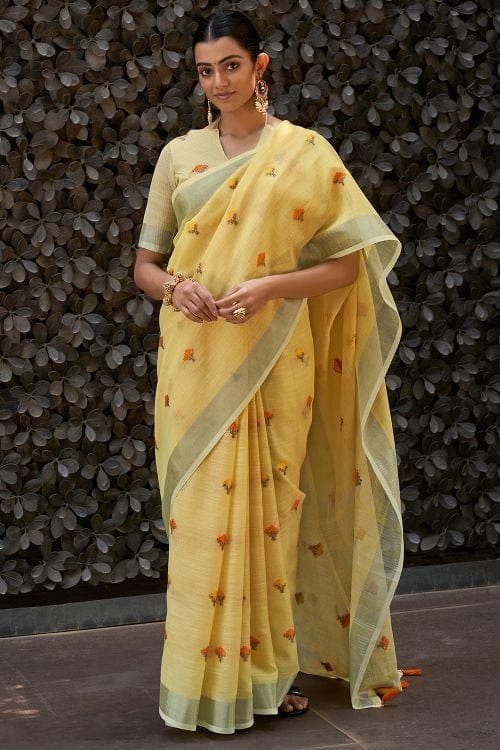 linen saree