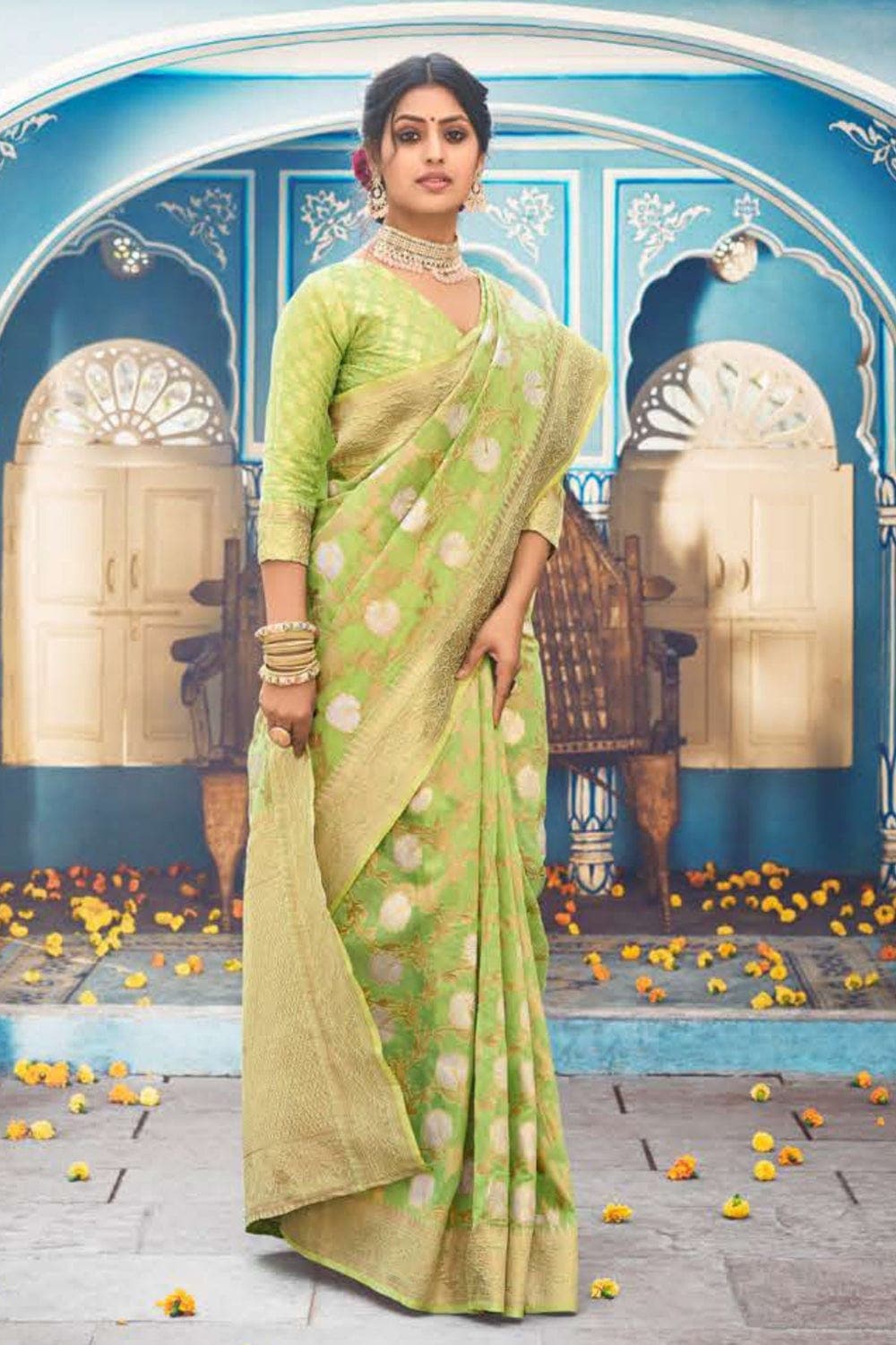 Linen Saree Mint Green Linen Saree saree online