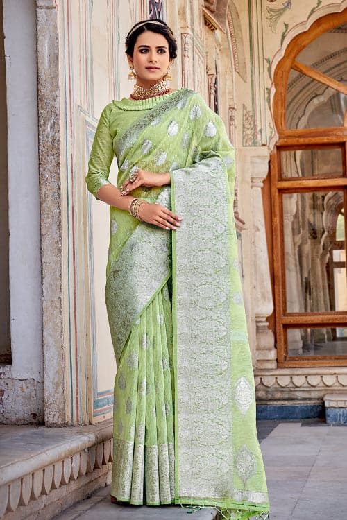 linen saree