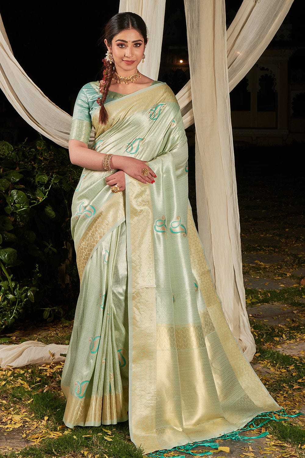 Mint Green Saree – HOUSEOFRANIAN