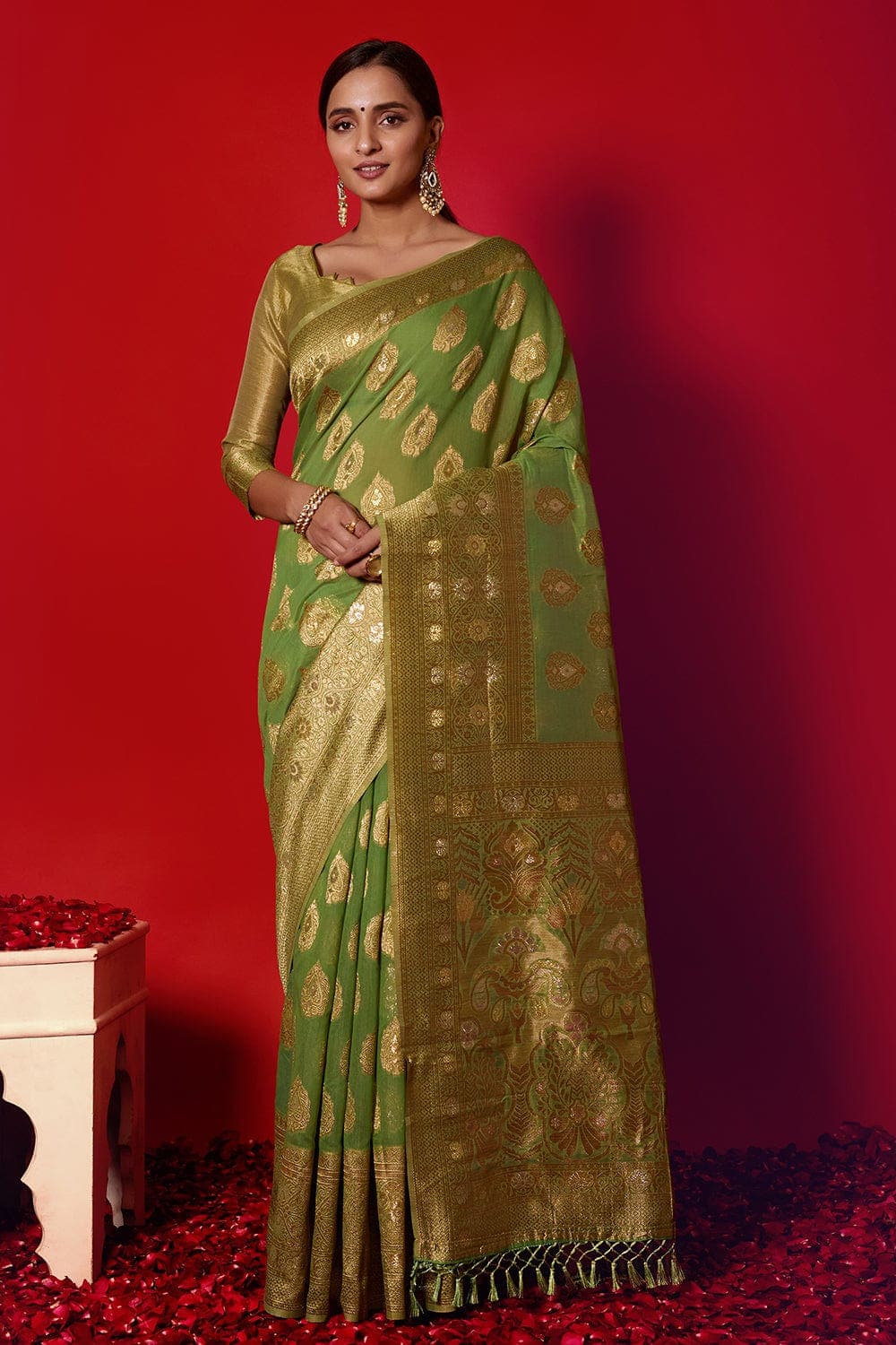 linen saree