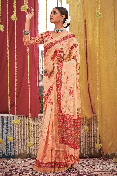 linen saree