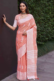 linen saree blouse designs