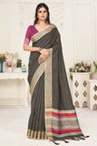 Linen Saree Shadow Grey Linen Saree saree online