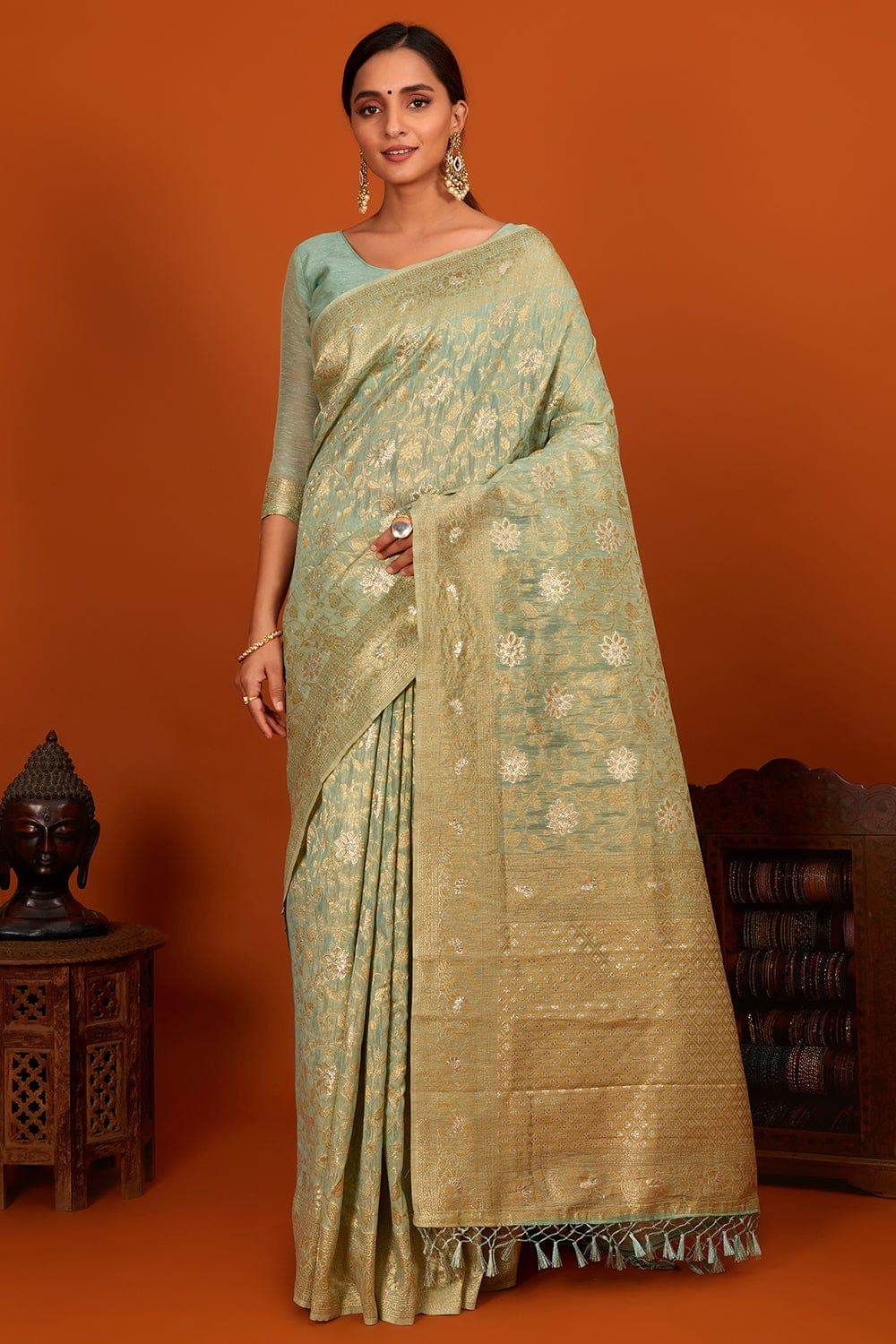 linen saree