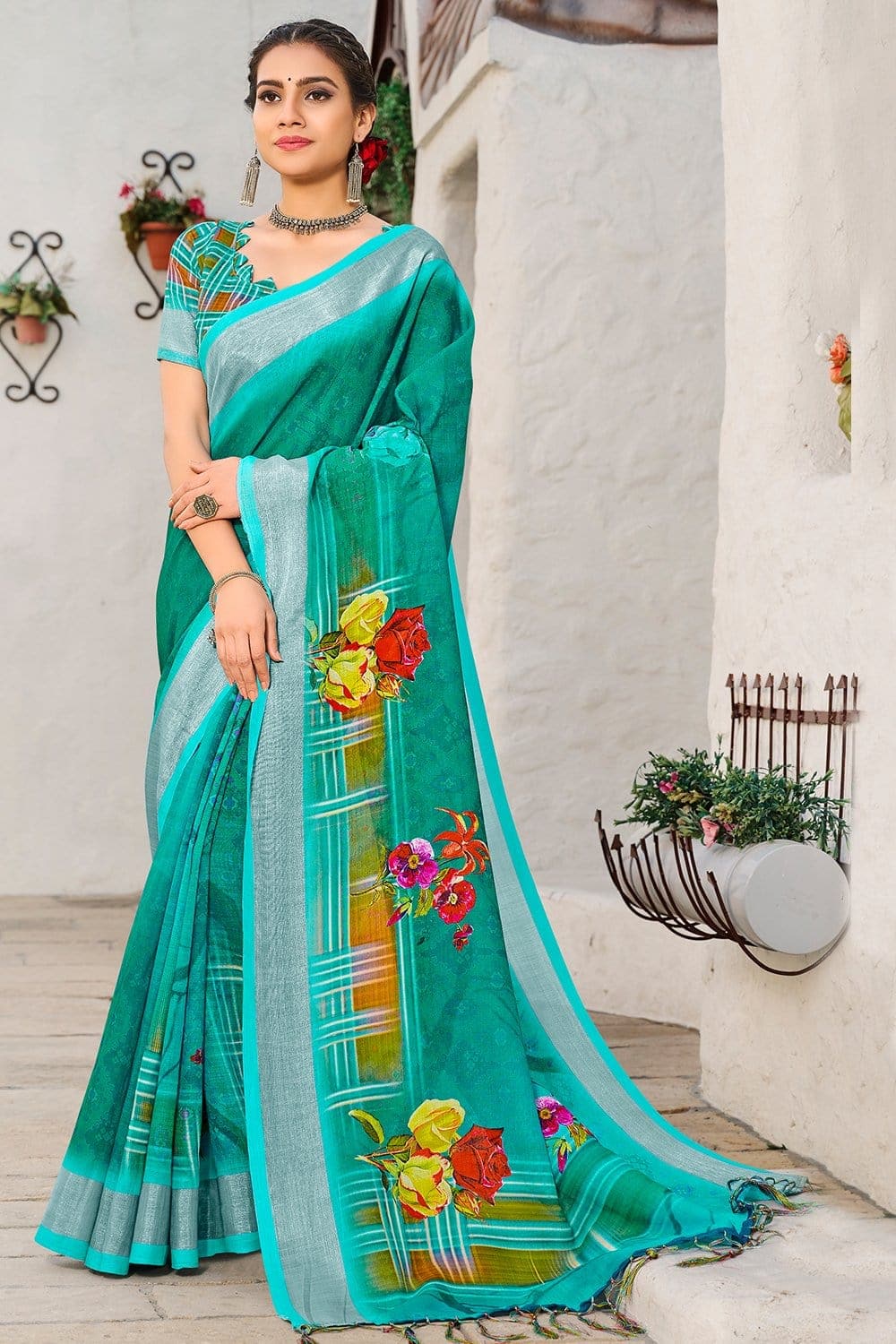 linen saree online