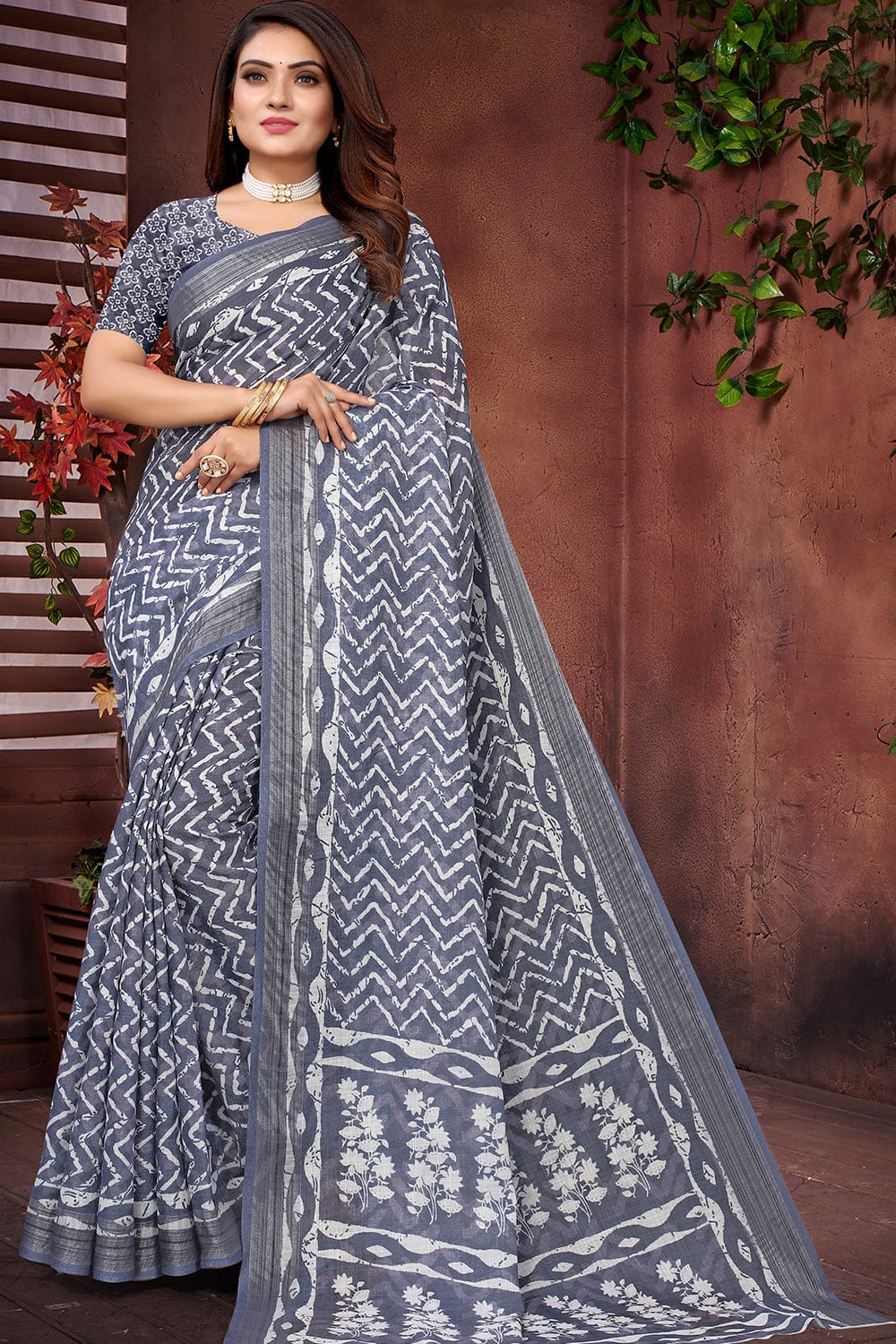 linen saree