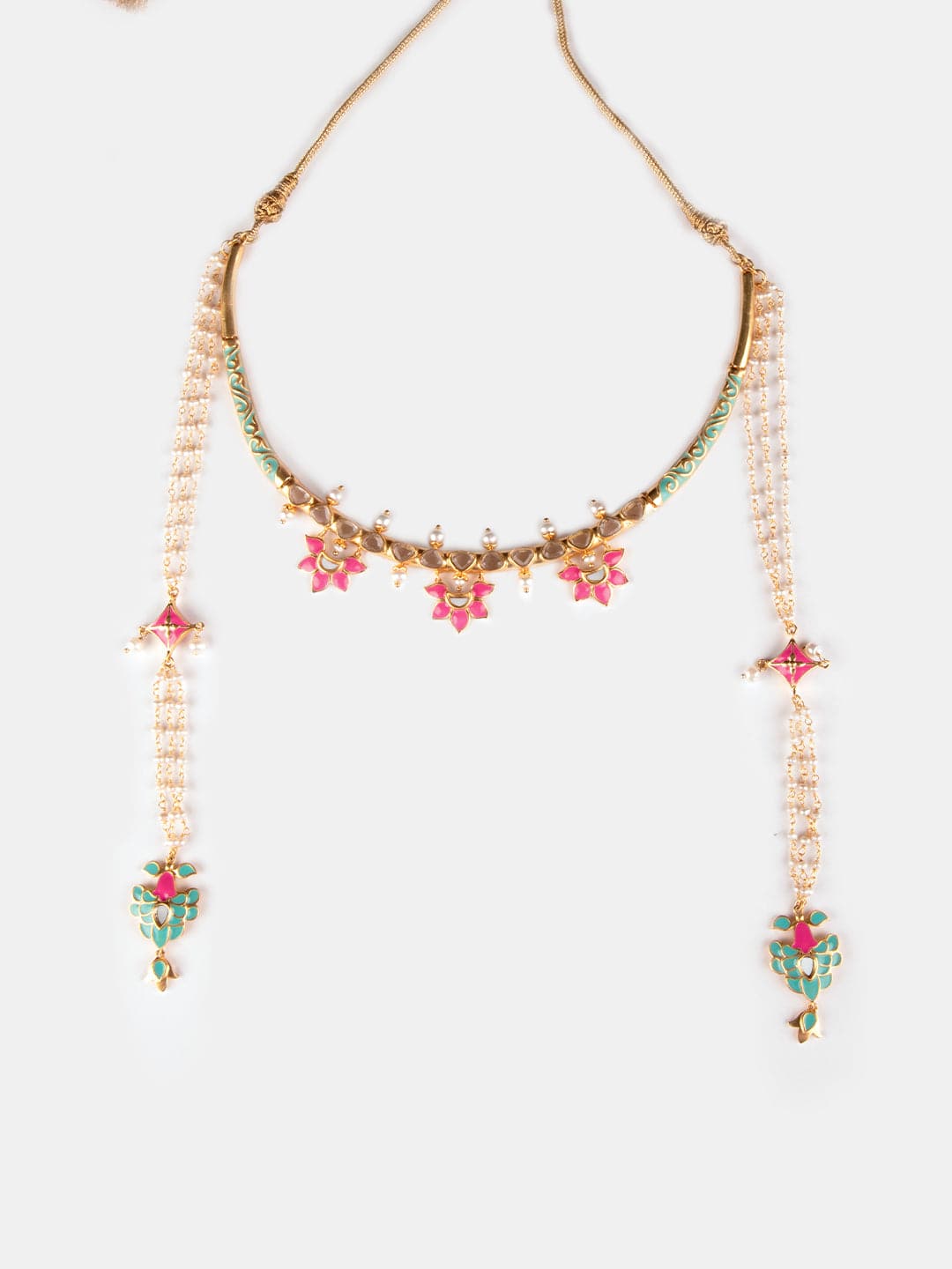 Navrai Majhi Necklace in Gold Plated Brass