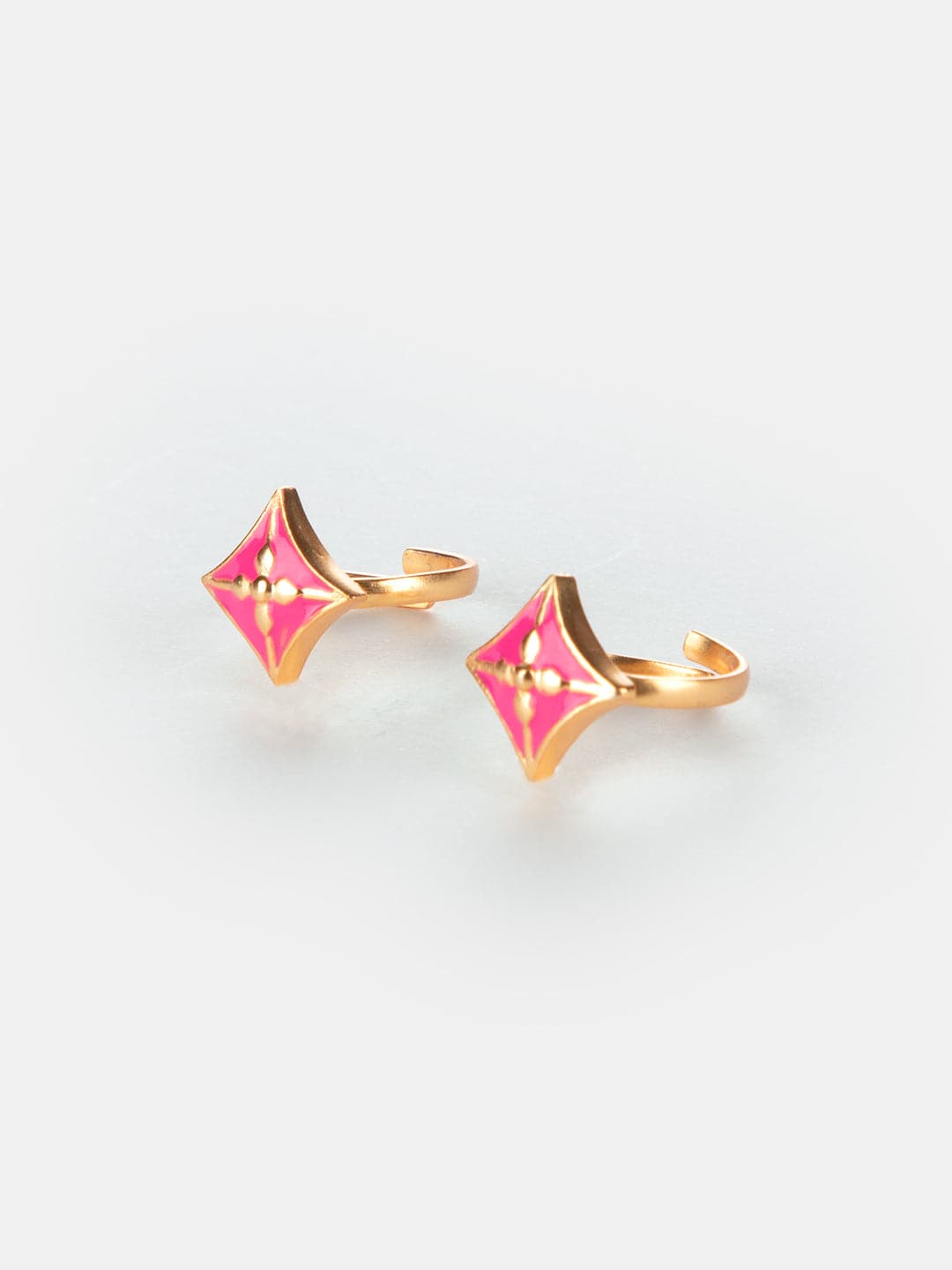 Baari Barsi Toe Rings in Gold Plated Brass