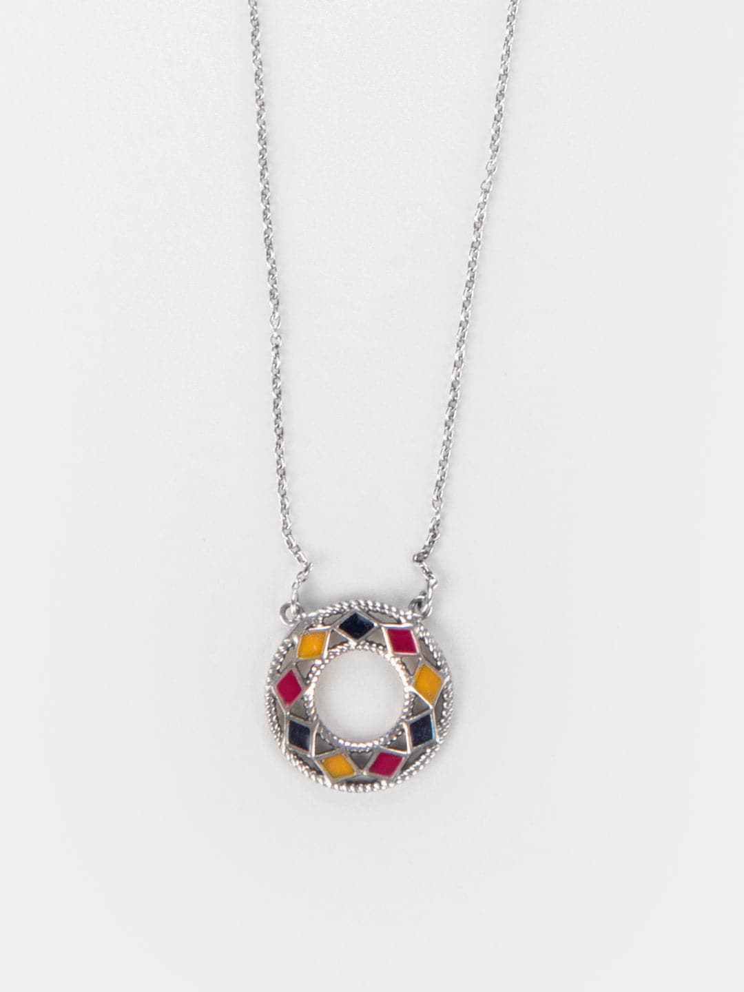 Chokti Pattern Necklace in 925 Silver