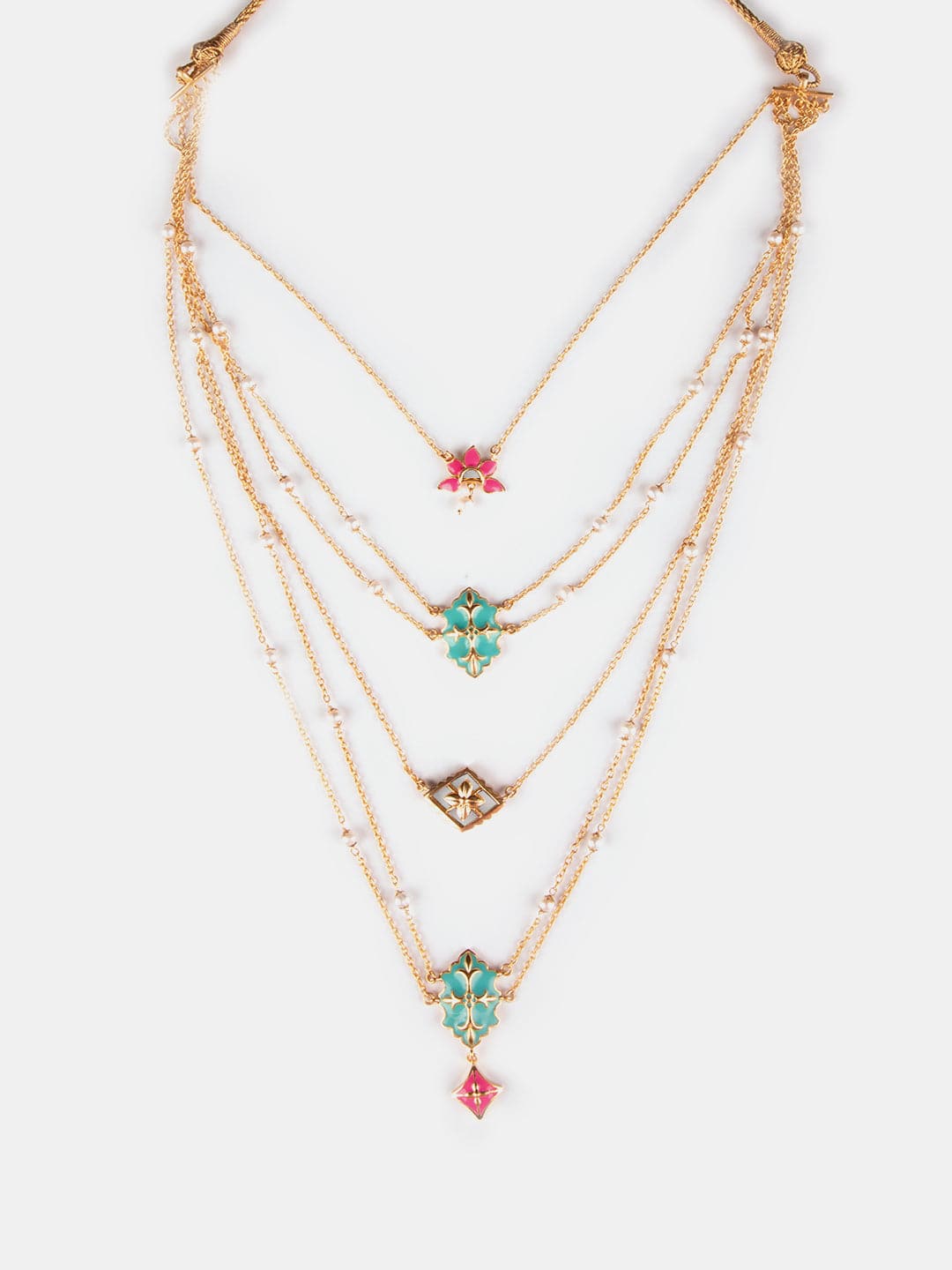 Baari Barsi Necklace in Gold Plated Brass