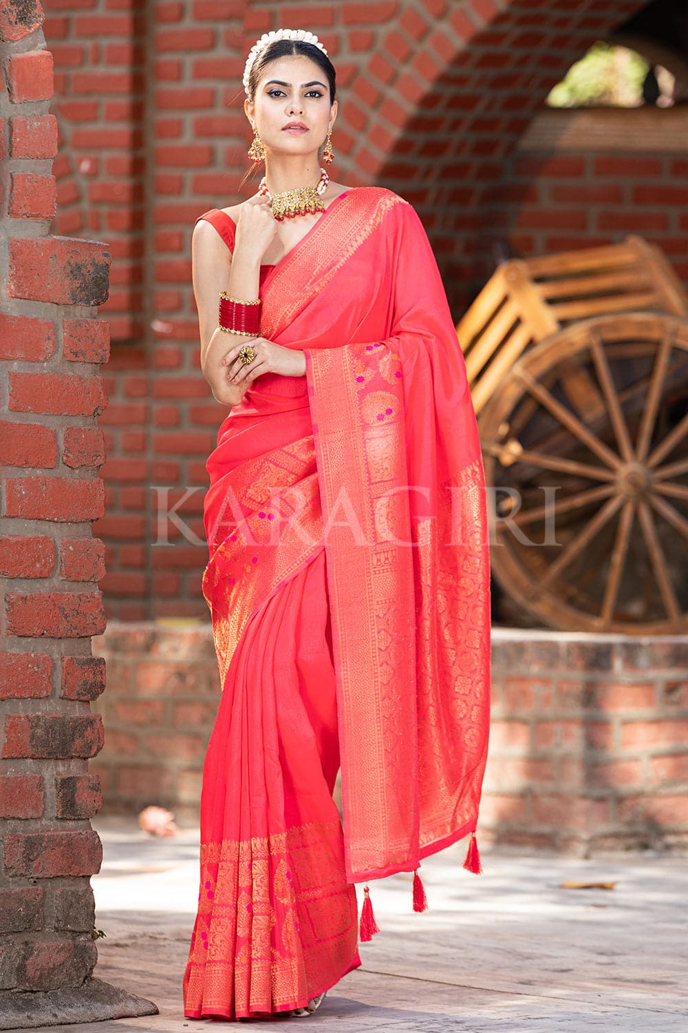 VEDHIIKA, ELEGANT MYSORE SILK CREPE SAREE FOR WOMEN -PRIY001MSSPG –  www.soosi.co.in