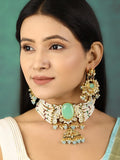 Necklace Rolyal Green Germ Pearl Necklace and Set saree online